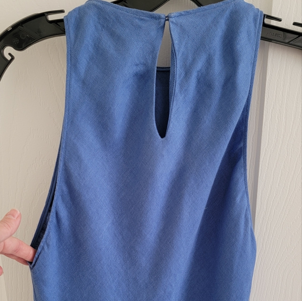 Massimo Dutti Linen Halter Dress in Indigo Blue, Size XS - Picture 10 of 15
